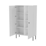 Armadio Multiuso 2 Ante Bianco 6 Ripiani 2 Ante 100x166h cm, 8 Vani - Sedilo