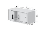 Armadio Multiuso 2 Ante Bianco un Ripiano Apertura Battente 80x34h cm, 3 Ante - Vergemoli