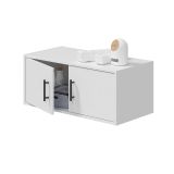 Armadio Multiuso 2 Ante Bianco un Ripiano Apertura Battente 80x34h cm, 3 Ante - Vergemoli