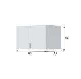 Armadio Multiuso 2 Ante Bianco un Ripiano Apertura Battente 80x49h cm, 2 Ante - Carre