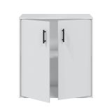Armadio Multiuso 2 Ante Bianco un Ripiano Apertura Battente 80x88h cm, 2 Ante - Senorbi