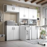 Armadio Multiuso 2 Ante Bianco un Ripiano Apertura Battente 80x88h cm, 2 Ante - Senorbi