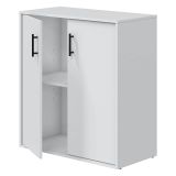 Armadio Multiuso 2 Ante Bianco un Ripiano Apertura Battente 80x88h cm, 2 Ante - Senorbi