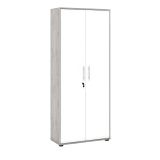 Armadio multiuso 2 ante Dpazzin, 79x34h188 cm, Bianco e Cemento