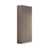 Armadio multiuso 2 ante Dradic, 72x36h186 cm, Bianco e Marrone