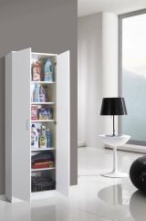 Armadio multiuso 2 ante Ermanno, 72x36h186 cm, Bianco