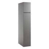 Armadio Multiuso 2 Ante Grigio 3 Ripiani 2 Ante 35x195h cm, Ideale per Lavanderia Made in Italy - Gilroy