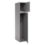 Armadio Multiuso 2 Ante Grigio 3 Ripiani 2 Ante 35x195h cm, Ideale per Lavanderia Made in Italy - Gilroy