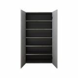 Armadio Multiuso 2 Ante Grigio Cemento 5 Ripiani Apertura Manuale 63x114h cm, 2 Ante - Floro