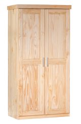 Armadio multiuso 2 ante Hamburg, Mobile multifunzionale, Mobiletto scarpiera, Guardaroba porta scarpe, 95x55 h190 cm, Rovere