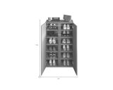 Armadio Multiuso 2 Ante Marrone Bronzo 5 Ripiani Apertura Manuale 70x111h cm, 2 Ante - Predore