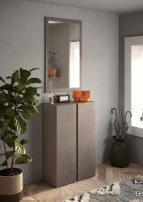 Armadio Multiuso 2 Ante Marrone Bronzo 5 Ripiani Apertura Manuale 70x111h cm, 2 Ante - Predore