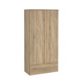 Armadio Multiuso 2 Ante Marrone Maniglie Incluse Materiale Anta in Legno Nobilitato 98.9x200.6h cm, Materiale Ripiano in Legno Nobilitato - Germano