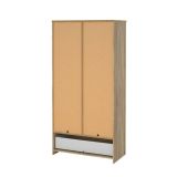 Armadio Multiuso 2 Ante Marrone Maniglie Incluse Materiale Anta in Legno Nobilitato 98.9x200.6h cm, Materiale Ripiano in Legno Nobilitato - Germano
