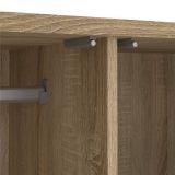 Armadio Multiuso 2 Ante Marrone Maniglie Incluse Materiale Anta in Legno Nobilitato 98.9x200.6h cm, Materiale Ripiano in Legno Nobilitato - Germano