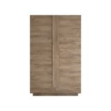 Armadio Multiuso 2 Ante Marrone Noce 8 Ripiani Apertura Maniglia 121x193h cm, 2 Ante - Procida