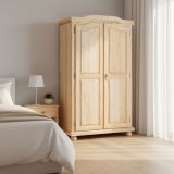 Armadio Multiuso 2 Ante Marrone Rovere 4 Ripiani 6 Vani 104x180h cm, 2 Ante - Pezzana