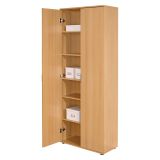 Armadio Multiuso 2 Ante Marrone Rovere 70x189h cm, 5 Ripiani - Pazzano