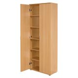 Armadio Multiuso 2 Ante Marrone Rovere 70x189h cm, 5 Ripiani - Pazzano