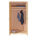 Armadio Multiuso 2 Ante Marrone Rovere Appendiabiti un Ripiano 95x190h cm, 2 Ante - Terzorio