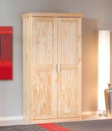 Armadio Multiuso 2 Ante Marrone Rovere Appendiabiti un Ripiano 95x190h cm, 2 Ante - Terzorio