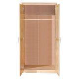 Armadio Multiuso 2 Ante Marrone Rovere Appendiabiti un Ripiano 95x190h cm, 2 Ante - Terzorio