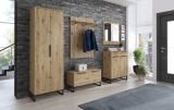 Armadio Multiuso 2 Ante Marrone Rovere Nodi 5 Ripiani 2 Ante 68x197h cm, 6 Vani - Casazza