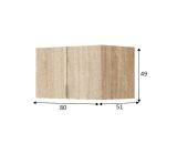 Armadio Multiuso 2 Ante Marrone Rovere un Ripiano un Vano 80x49h cm, 2 Ante - Carre
