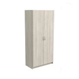 Armadio multiuso 2 ante Meuse, Mobile multifunzionale, Mobiletto scarpiera, Guardaroba porta scarpe, 80x41 h170 cm, Rovere