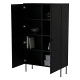 Armadio multiuso 2 ante Sedilo, 100x39 h166 cm, Nero