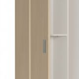 Armadio multiuso Charleston, Mobile portascope a 2 ante, Scarpiera con ripiani, Guardaroba portascope, cm73x37h180 cm, Rovere
