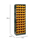 Armadio multiuso Dandreoll, Nero e Giallo, 64x26h190 cm