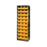 Armadio multiuso Dandreoll, Nero e Giallo, 66x37h190 cm