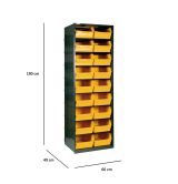 Armadio multiuso Dandreoll, Nero e Giallo, 66x49h190 cm