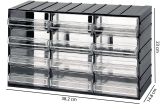 Armadio multiuso Darrigon, Antracite, 12 cassetti
