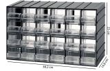 Armadio multiuso Darrigon, Antracite, 24 cassetti