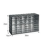 Armadio multiuso Darrigon, Antracite, 48 cassetti