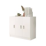 Armadio multiuso grande Alycone, Mobile multifunzionale, Mobiletto scarpiera, Guardaroba porta scarpe, 89x38 h74 cm, Bianco