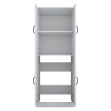 Armadio Multiuso Grande Bianco 2 Ripiani 4 Ante 70x182h cm, Apertura Battente - Sarre