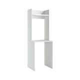 Armadio Multiuso Grande Bianco 3 Ripiani 4 Vani 65x195h cm, Peso Supportato 50 kg - Rapino