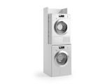 Armadio Multiuso Grande Bianco 3 Ripiani 4 Vani 65x195h cm, Peso Supportato 50 kg - Rapino