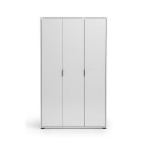 Armadio Multiuso Grande Bianco Lucido 4 Ripiani Cassetti 106.9x180h cm, 6 Vani - Teolo