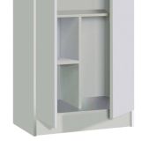 Armadio Multiuso Grande Bianco Modulabile 10 Ripiani 168x180h cm, 5 Ante - Tergu