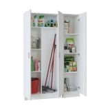 Armadio Multiuso Grande Bianco Modulabile 6 Ripiani 110x180h cm, 3 Ante - Soave