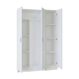 Armadio Multiuso Grande Bianco Modulabile 6 Ripiani 110x180h cm, 3 Ante - Soave
