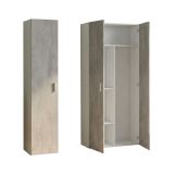 Armadio Multiuso Grande Bianco Modulabile 6 Ripiani 121x182h cm, 3 Ante - Valdaora