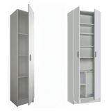 Armadio Multiuso Grande Bianco Modulabile 6 Ripiani 96x180h cm, 3 Ante - Molteno