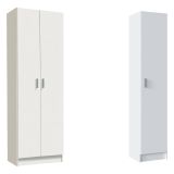 Armadio Multiuso Grande Bianco Modulabile 6 Ripiani 96x180h cm, 3 Ante - Molteno