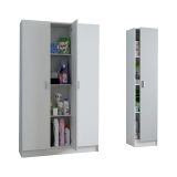 Armadio Multiuso Grande Bianco Modulabile 7 Ripiani 146x180h cm, 4 Ante - Sinnai