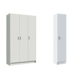 Armadio Multiuso Grande Bianco Modulabile 7 Ripiani 146x180h cm, 4 Ante - Sinnai